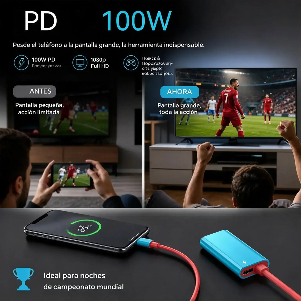 🔥 OFERTA POR TIEMPO LIMITADO: ¡50% de descuento! 🔥 Cable adaptador de USB-C a HDMI para Switch