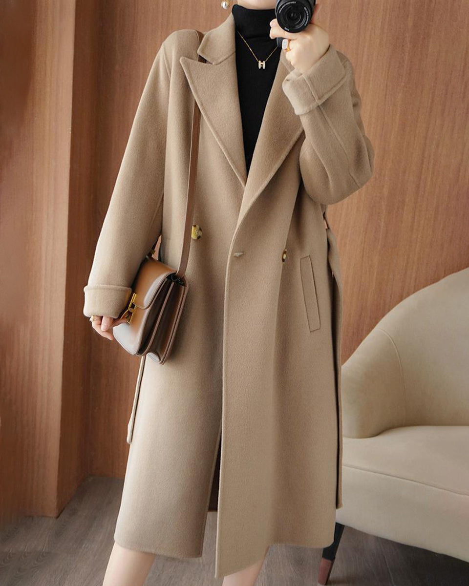 🐏【100% čista vuna】Novi vrhunski kaput od debele vune za žene za jesen/zimu 2025