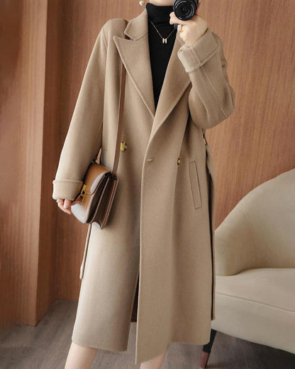 🐏【100% čista vuna】Novi vrhunski kaput od debele vune za žene za jesen/zimu 2025