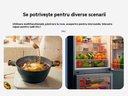 🔥【Ultima zi de reducere 50%】Set de 3 piese - Capace din silicon alimentar care păstrează prospețimea