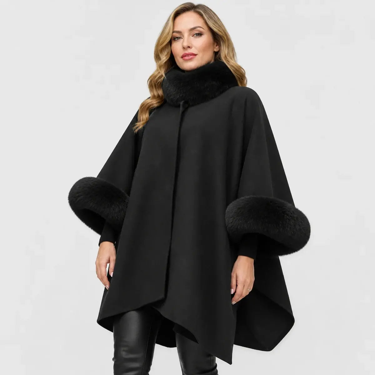 Nuevo abrigo largo de lana suave para mujer 2026: elegante, grueso, cálido y cómodo.