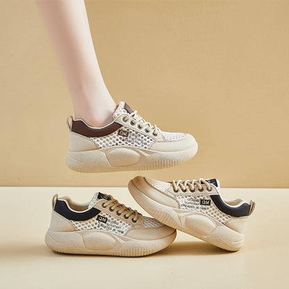 📣【35-41】2025 letnie białe buty nowa koreańska wersja ins oddychające buty