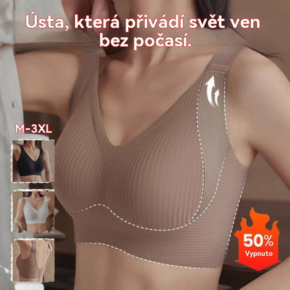 😍【Výprodejová akce: kup 2, získej 2 zdarma】Dámská jednodílná podprsenka bez kostic ❤️【40-95 kg】