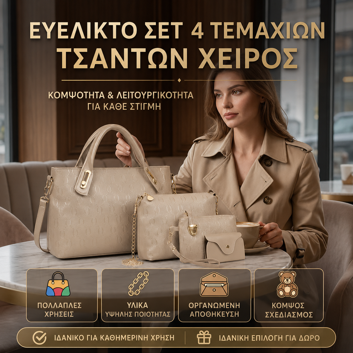 👜 Novi set ženskih torbi od 4 dijela 2026 | Elegantne i svestrane torbe za svaki dan