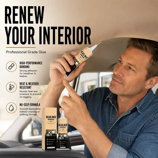 🔥✨【Compra 1 y llévate 1 gratis】🚗 Pegamento Impermeable para Reparar el Revestimiento del Techo del Coche, Adhesivo de Alta Resistencia para Techos Caídos e Interiores del Coche