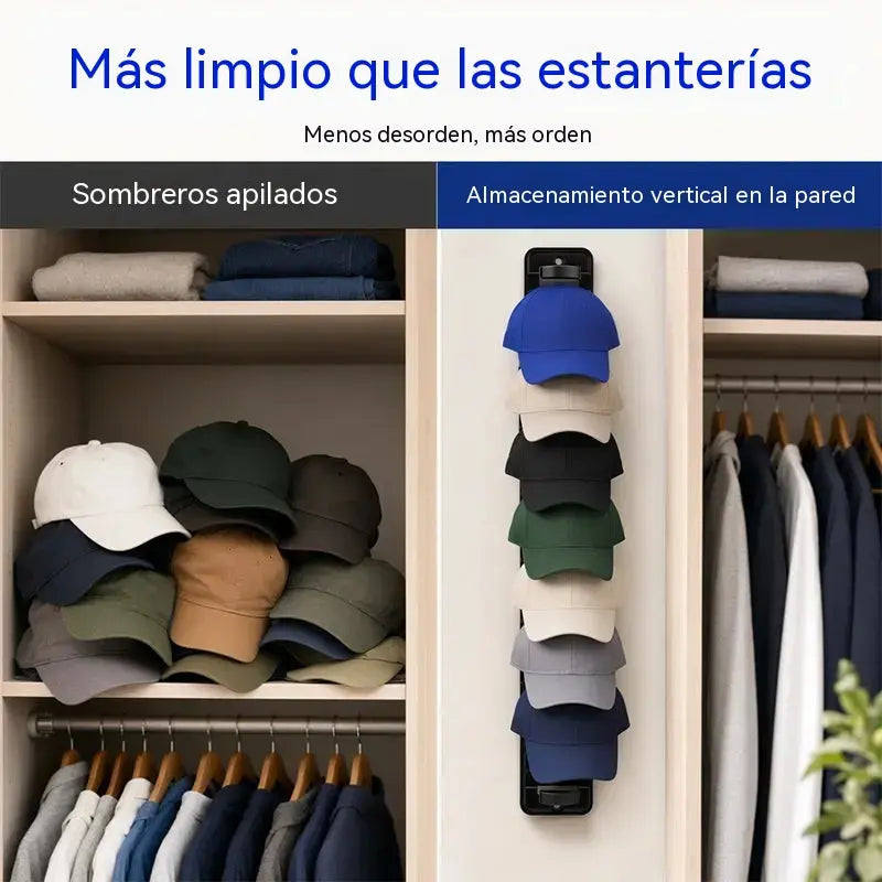 🧢【2 piezas】Organizador de sombreros que ahorra espacio