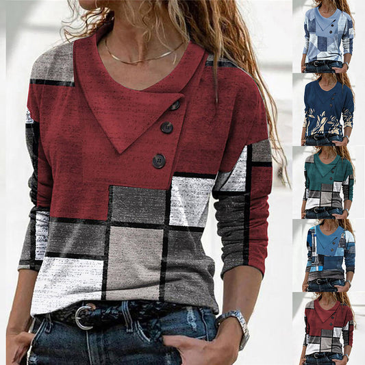 🔥Časově omezená sleva -48%🔥【S-5XL】Nový módní tištěný zimní top s dlouhým rukávem z roku 2026 ✅Dobírka