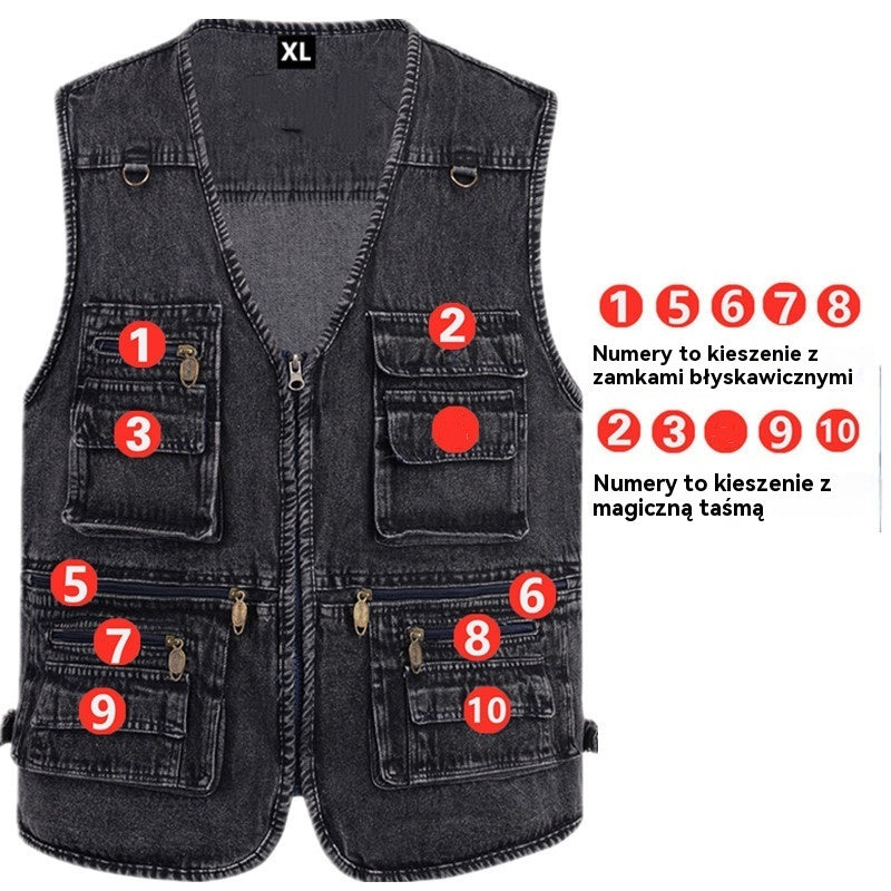 🔥 Nowa kolekcja -50% | Męskie jeansy z wieloma kieszeniami 【XL–7XL】 – Wytrzymałe, oddychające i wygodne