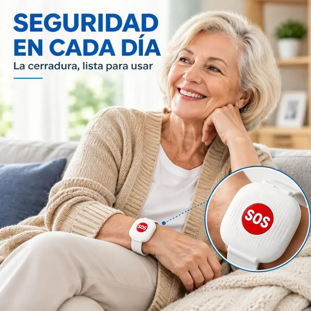 🆘 Botón SOS de Emergencia WiFi para Personas Mayores | Pulsera de Alerta y Reloj de Llamada de Auxilio