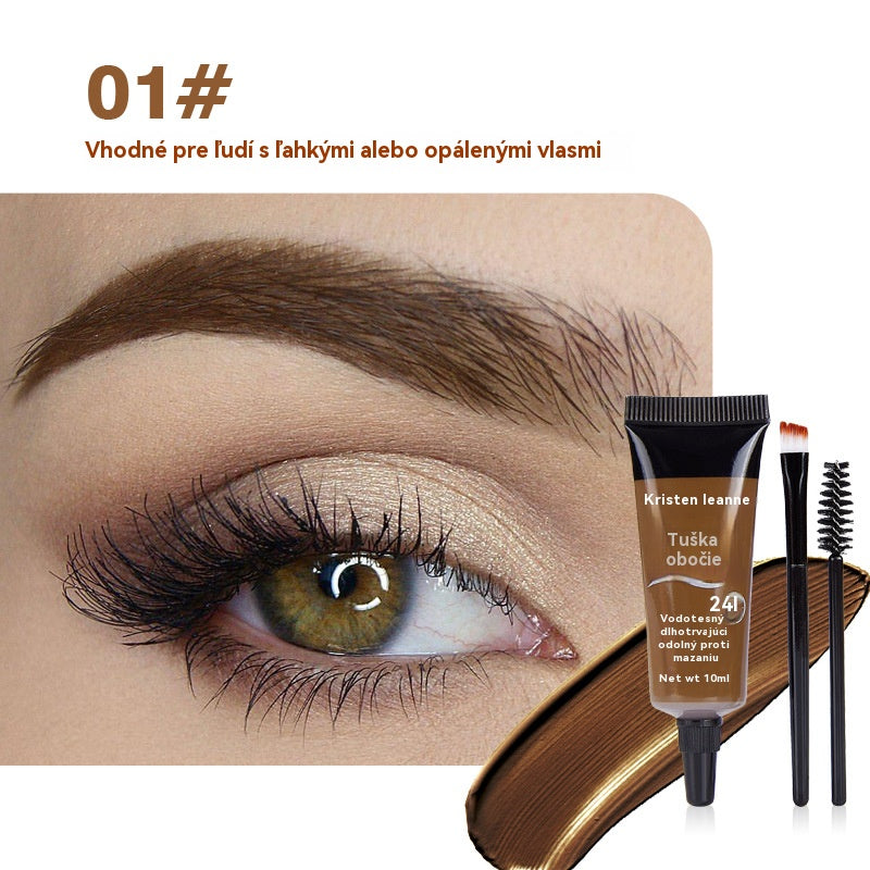 ⏳Poslední den, kupte jeden a druhý dostanete zdarma⭐Dlouhotrvající, voděodolný a nerozmazávající se tekutý gel/krém na obočí (se štětcem na obočí)