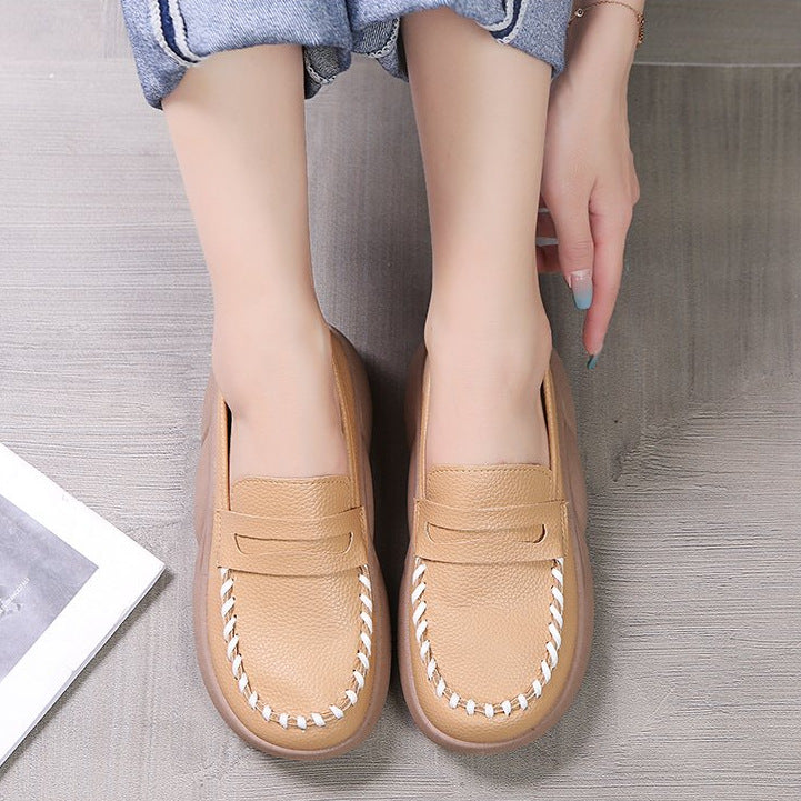 🔥【35-40】2025 noi sandale casual de damă, cu talpă groasă, din piele moale