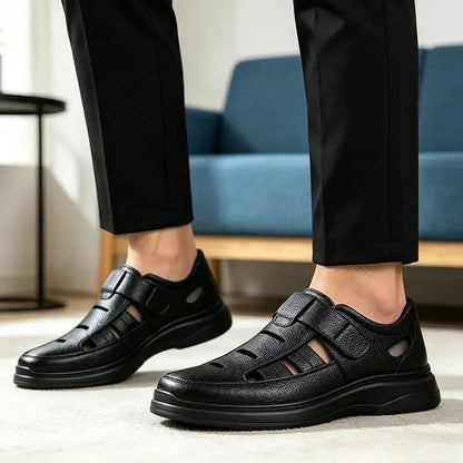 🌬️【Vremenski ograničeno 50% popusta】👞Muške ljetne cipele od prave kože - izuzetno prozračne, udobne za hodanje!
