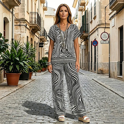 【L-6XL】Ženska ljetna odjeća, ležerno dvodijelno odijelo, široko i prozračno