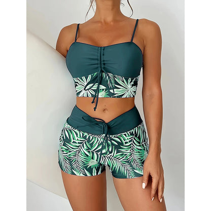 🏊‍👙【S-2XL】🌴 Costum de baie elegant, mărime mare, cu imprimeu