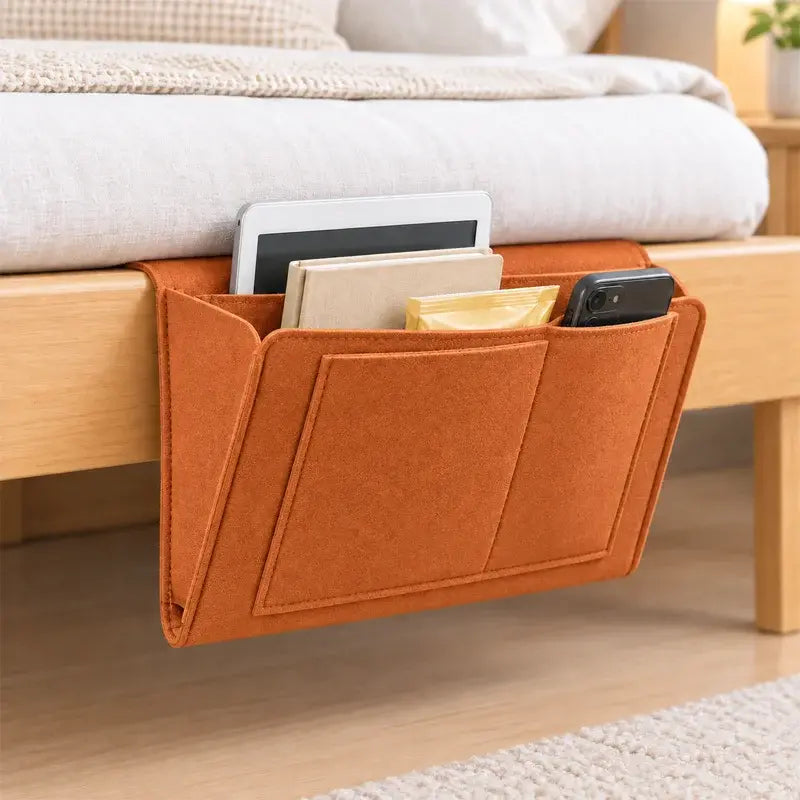 Compra 1 y llévate 1 gratis🛏️✨ Organizador Colgante para Cama de Fieltro | Bolsa de Almacenamiento Extra Resistente sin Taladro para Dormitorio