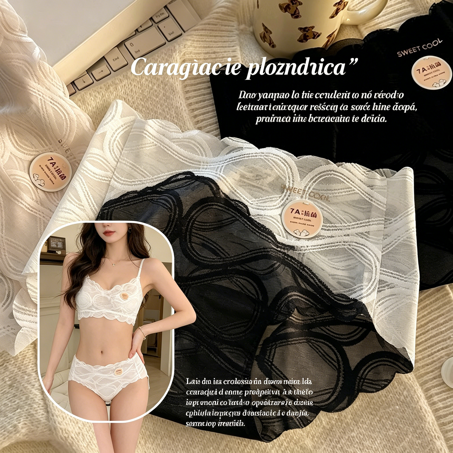 🥰Najniža cijena ograničeno vrijeme😍【Set od 7 dijelova】🩲Žensko donje rublje od ledene svile bez osjećaja na dodir, prozračno i udobno, antibakterijski međunožje 7A čistog pamuka, srednji struk.