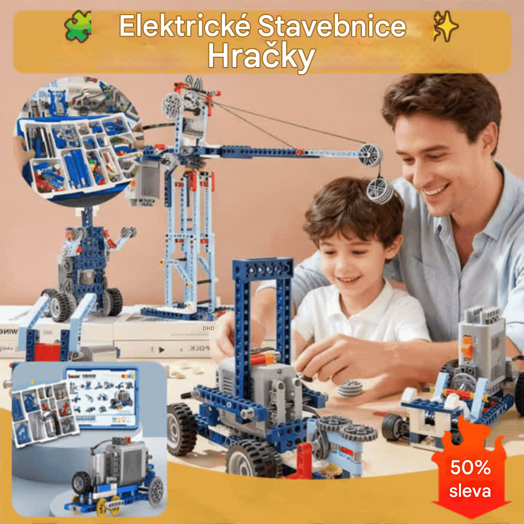 🤖🧩 【Limitovaná sleva 50 %】Elektrický LEGO stavebnicový robot pro děti