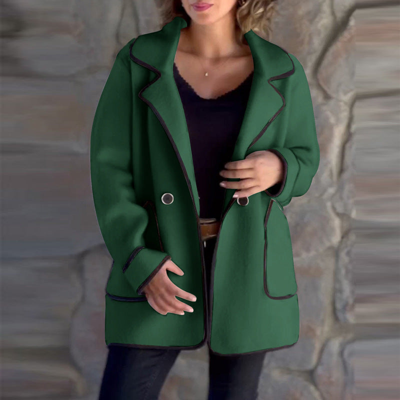 💥【S-5XL】Novi elegantni dvostrani vuneni kaput s kostimskim ovratnikom