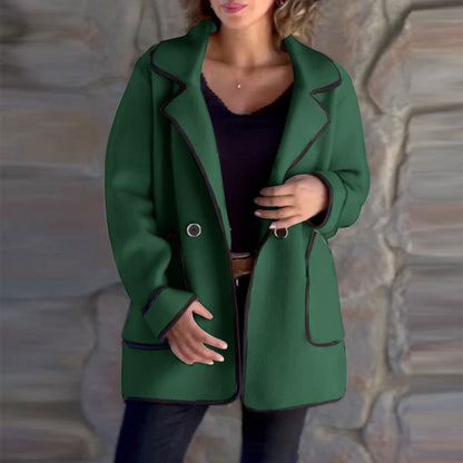 💥【S-5XL】Novi elegantni dvostrani vuneni kaput s kostimskim ovratnikom