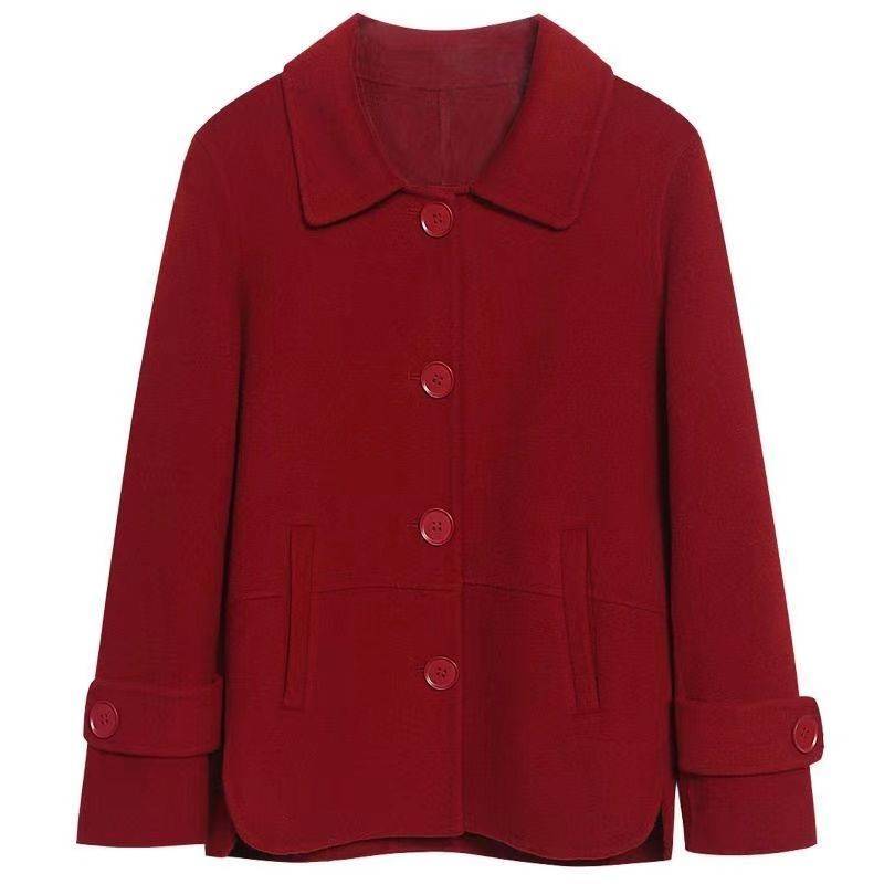 💕【S-2XL】 Nový zimní ležérní dámský vlněný kabát, módní a všestranný