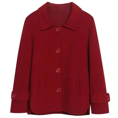 💕【S-2XL】 Nový zimní ležérní dámský vlněný kabát, módní a všestranný