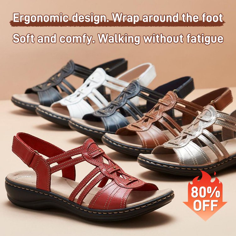 😍【Rabat ograniczony czasowo】【35-43】Miękkie i wygodne skórzane sandały damskie 4038084