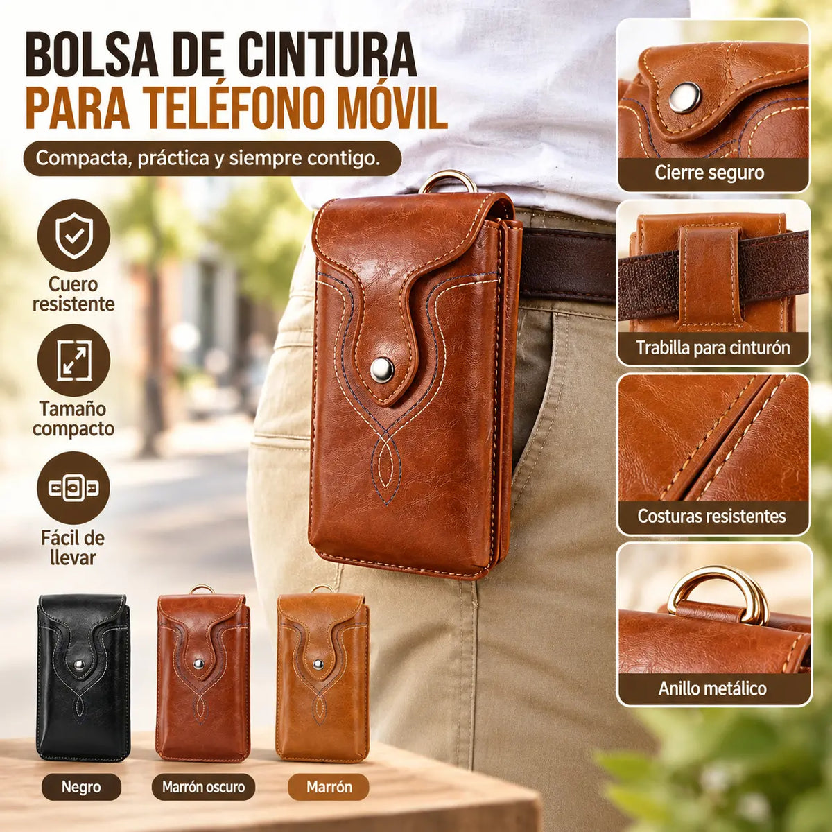 🔥Riñonera multifuncional de doble capa para hombre