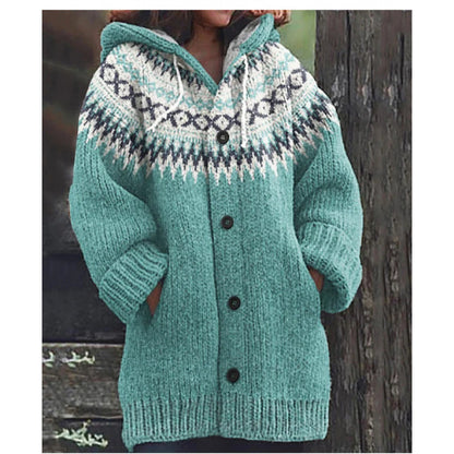 🔥🔥【S~5XL】✨2025 Jesień/Zima Nowa Elegancka Kolorowa Kurtka z Kapturem Retro