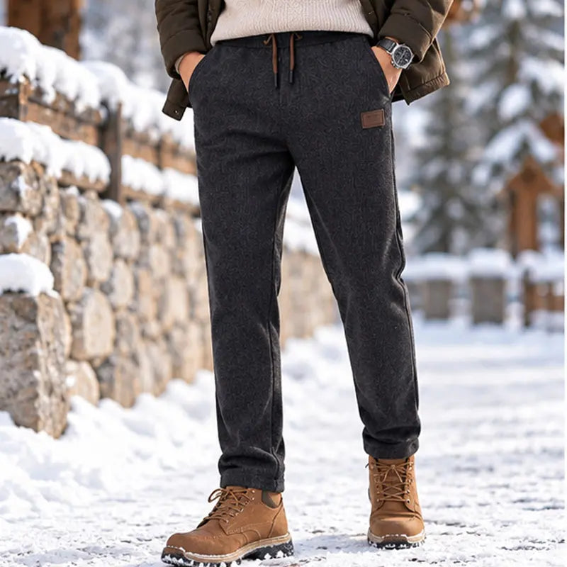🔥🔥【M-5XL】Nuevos pantalones de algodón puro de alta calidad con forro polar, gruesos, para uso informal