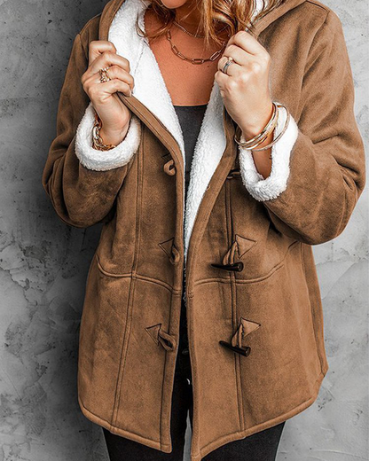🐏🥼💖【Nueva colección de invierno 43% de descuento】2025 Abrigo de mujer elegante y cálido de ante con forro polar, S-5XL, abrigo de invierno/para el día a día