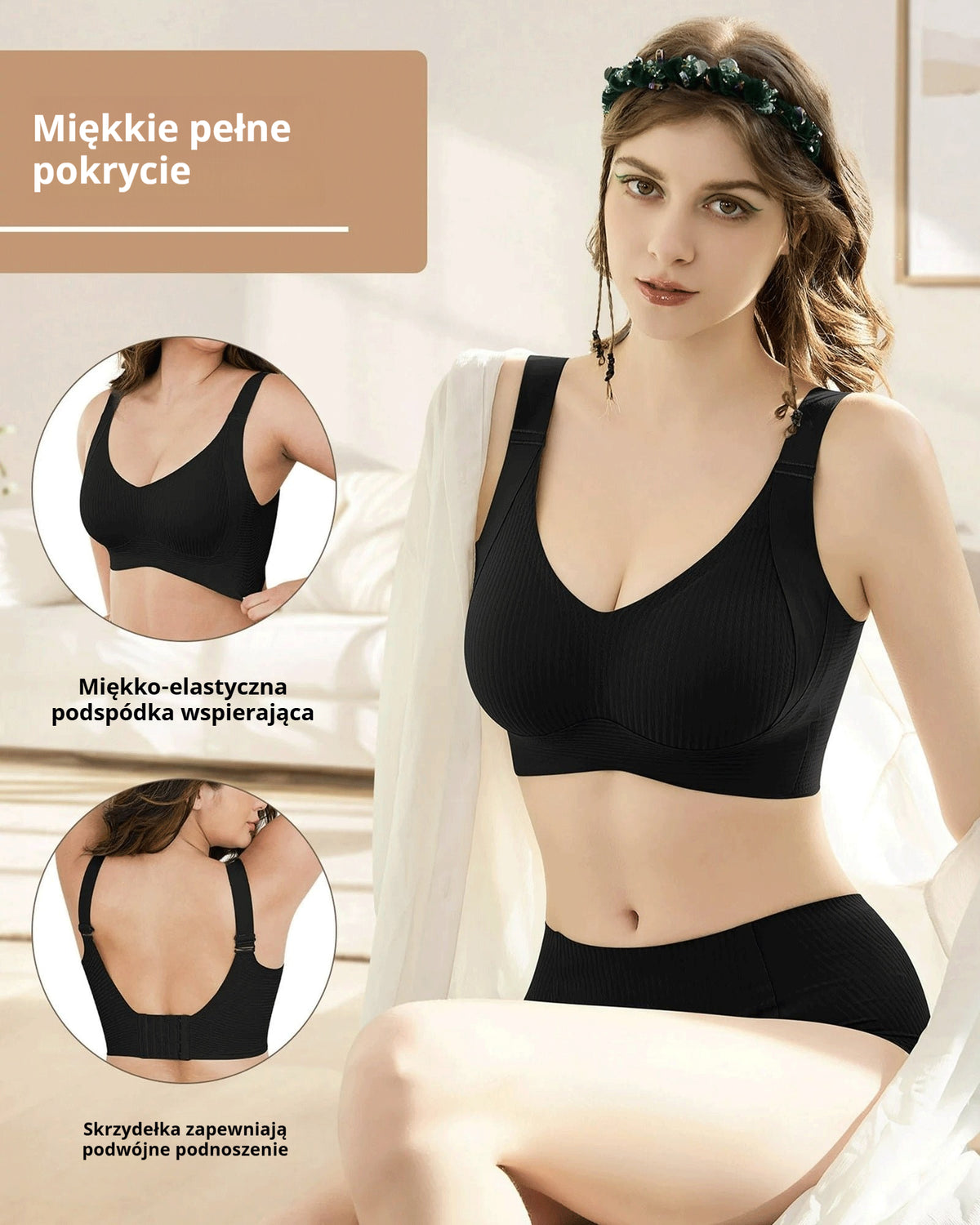 💥Kup 1, a 1 dostaniesz gratis😍【2 sztuki】Biustonosz bezszwowy modelujący piersi❤️【40-95KG】