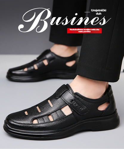 🌬️【Vremenski ograničeno 50% popusta】👞Muške ljetne cipele od prave kože - izuzetno prozračne, udobne za hodanje!