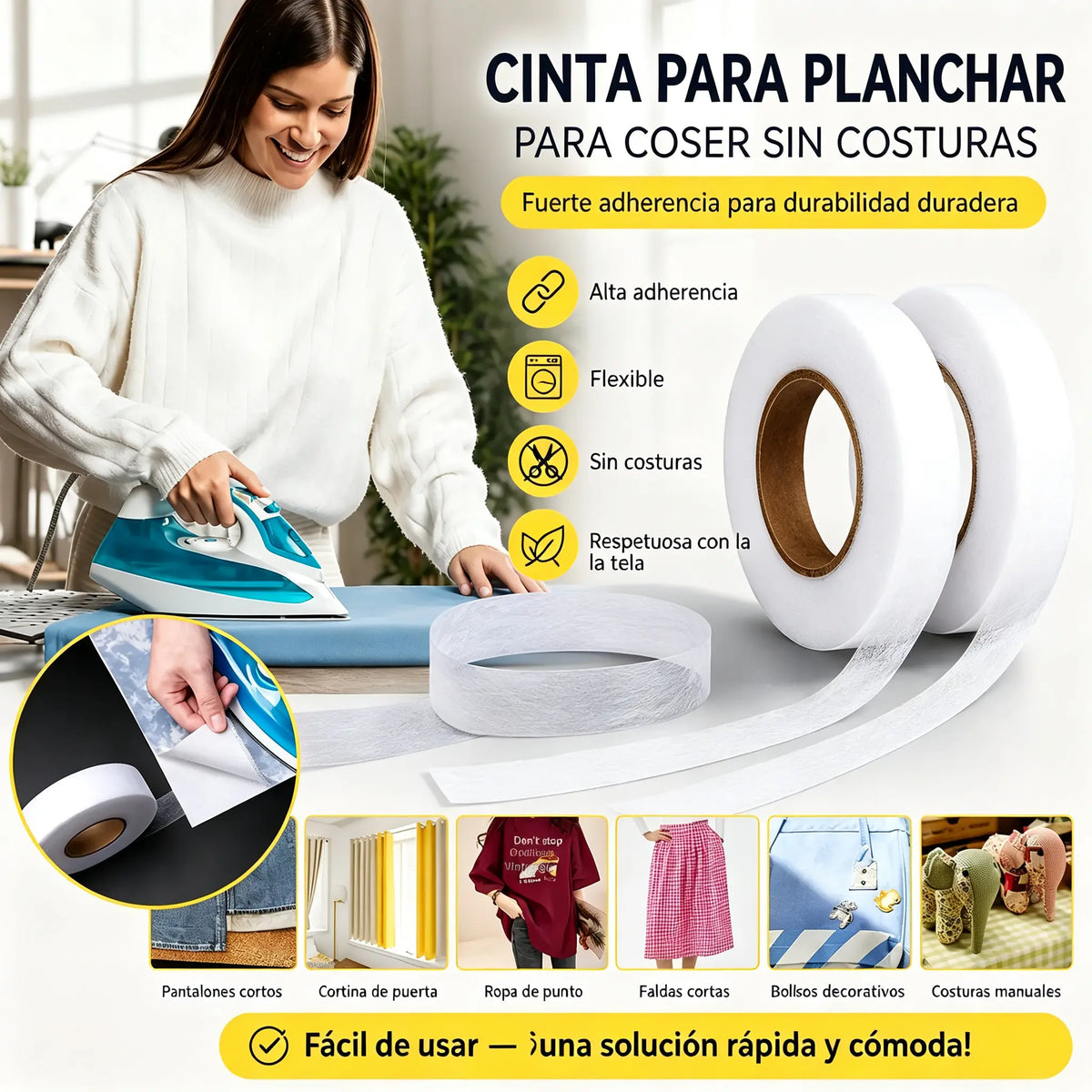🏘️✨【Juego de 10 unidades】Cinta adhesiva de doble cara multiusos
