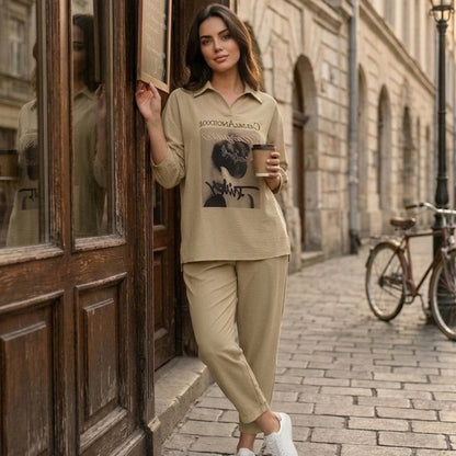 🌸【M-3XL】Moderni ženski dvodijelni set, ležerno-šik dizajn, dostupan u nekoliko elegantnih boja