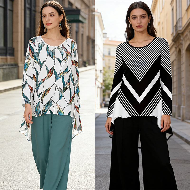 ⏳Vremenski ograničena ponuda⏰【50-120 kg】👚Žensko ležerno odijelo s točkicama, širokog kroja