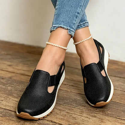 Sandale s platformom od prave kože, nove, 2026: moderan dizajn, ažurni uzorak, mekani potplat od 5 cm, udobne i svestrane (veličine 36-43) ✨👠