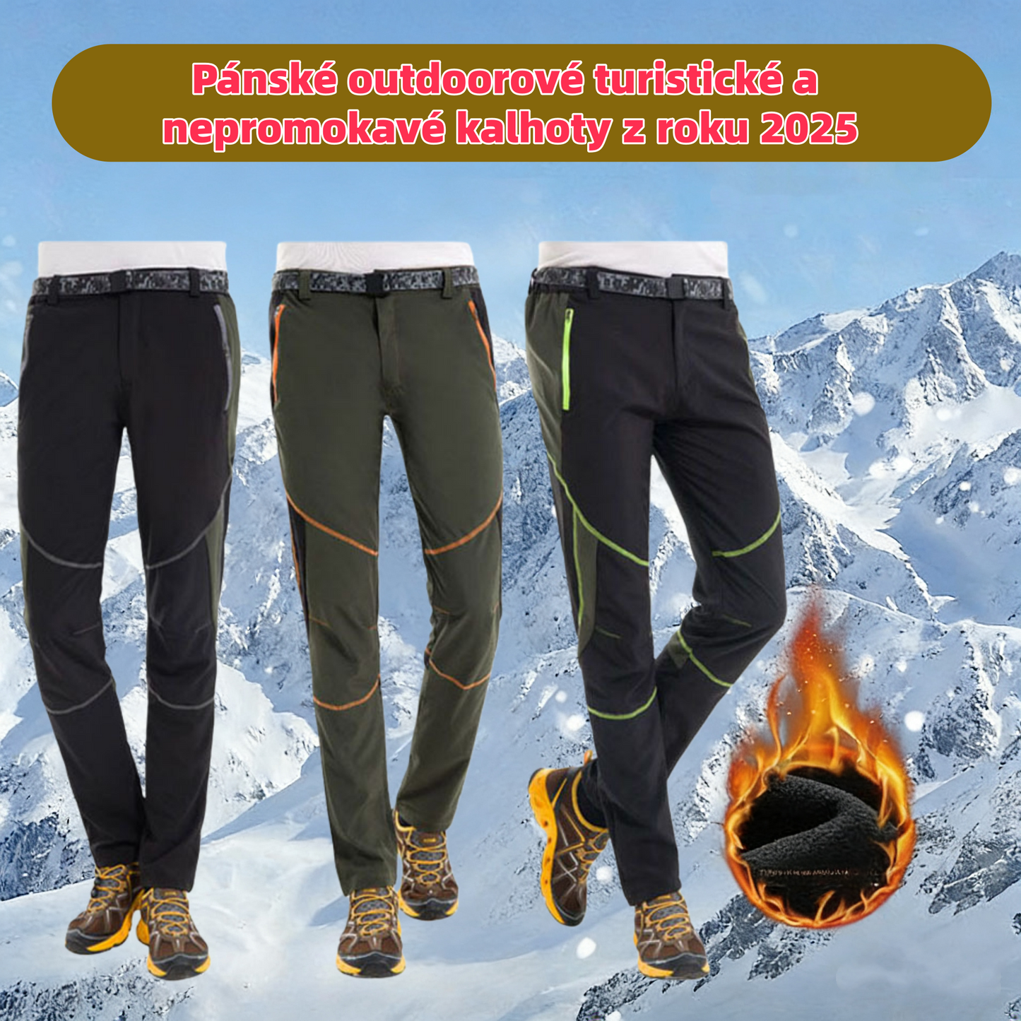 🏃‍♂️【S-3XL】Nové pánské outdoorové větruodolné kalhoty z roku 2026 –💦 nepromokavé a větruodolné