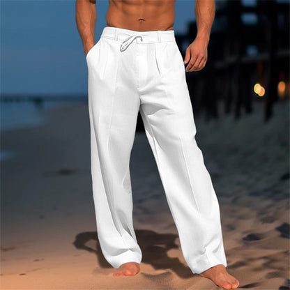 👖【Ograničeno vrijeme 40% 🔥】【S–3XL】😍 Muške lanene ležerne hlače, velika veličina, svilenkaste i mekane, prikladne za svakodnevni život i odmor