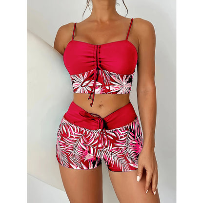 🏊‍👙【S-2XL】🌴 Costum de baie elegant, mărime mare, cu imprimeu