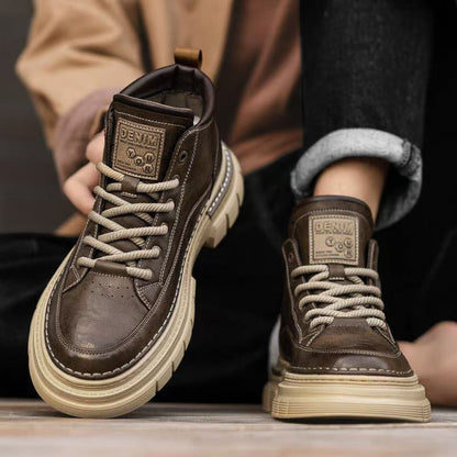 💪【Vremenski ograničena specijalna ponuda】Jesenske i zimske retro visoke muške cipele, retro britanski stil