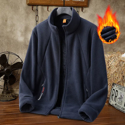 🔥【M-4XL】Chaqueta de Terciopelo Grueso de Lana para Hombre, Talla Grande, Cálida y Cómoda para Otoño e Invierno