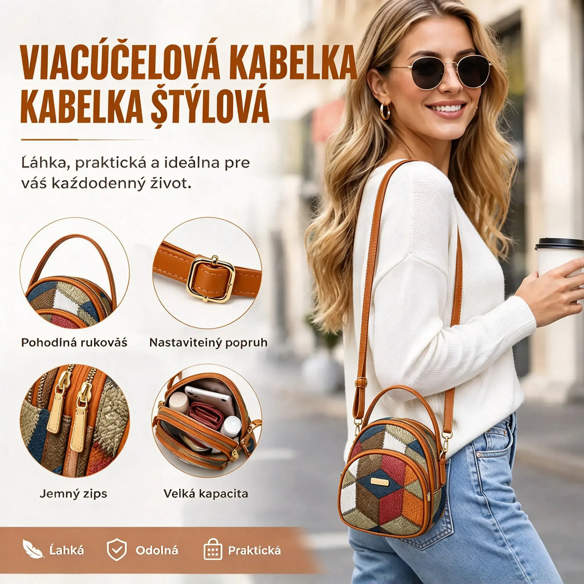 👜Dámska kabelka z pravej kože novej modelky na rok 2026 (viacfarebná)