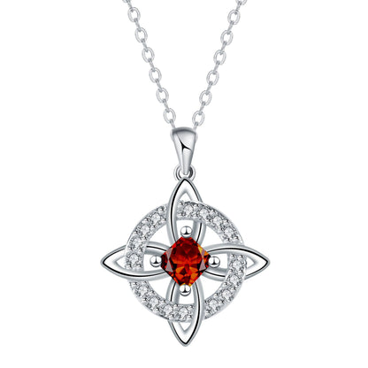 Collar místico de nudo de bruja con piedra de nacimiento 🔮💞 Protege a tus seres queridos