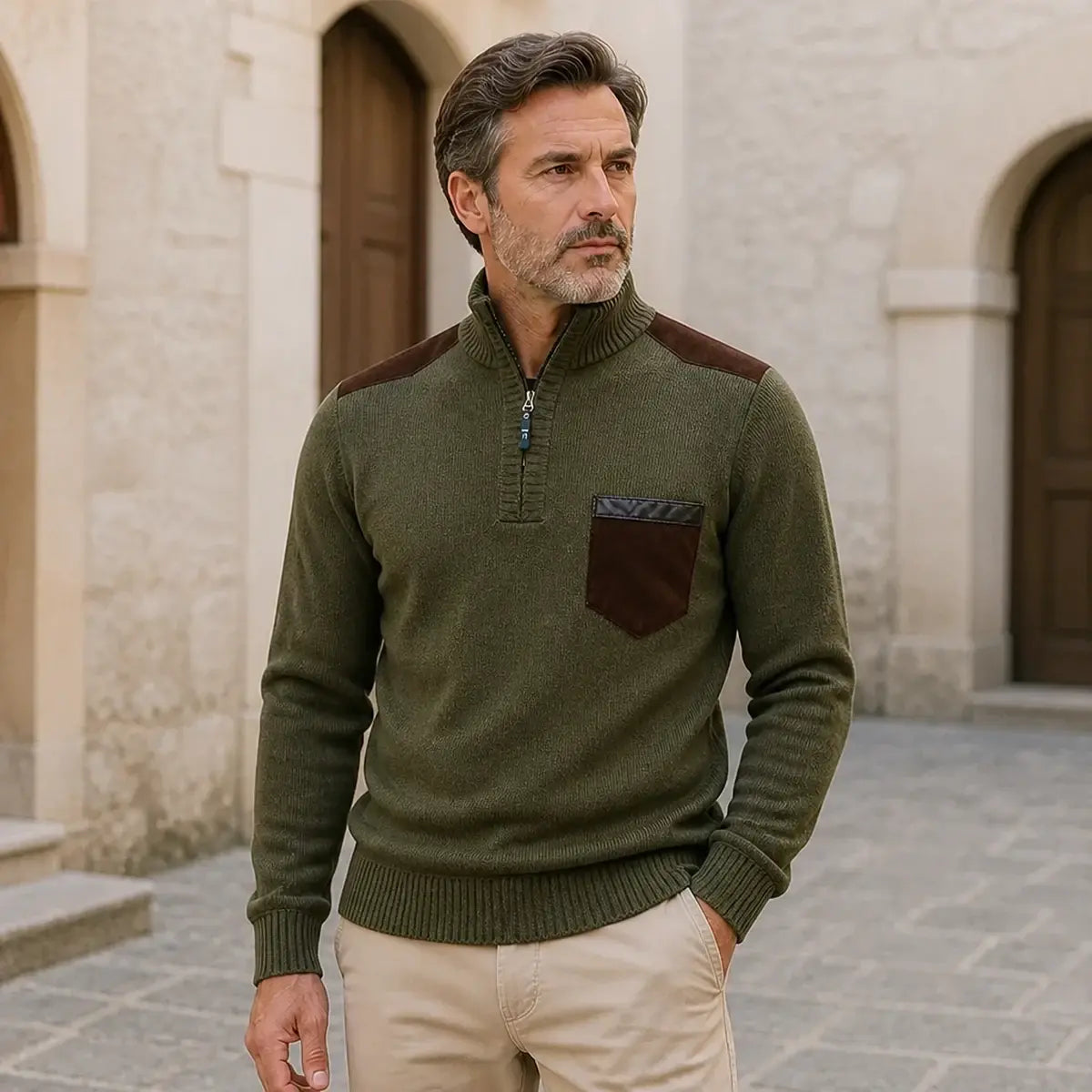 ❤️‍🔥【M-3XL】Jersey informal con cremallera para hombre, colección otoño/invierno