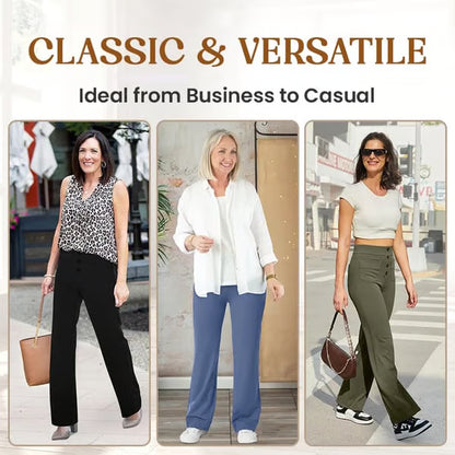 👖🔥【S-5XL】🔥💖Ultima zi de reducere 49%💷Pantaloni elastici casual pentru femei, cu talie înaltă