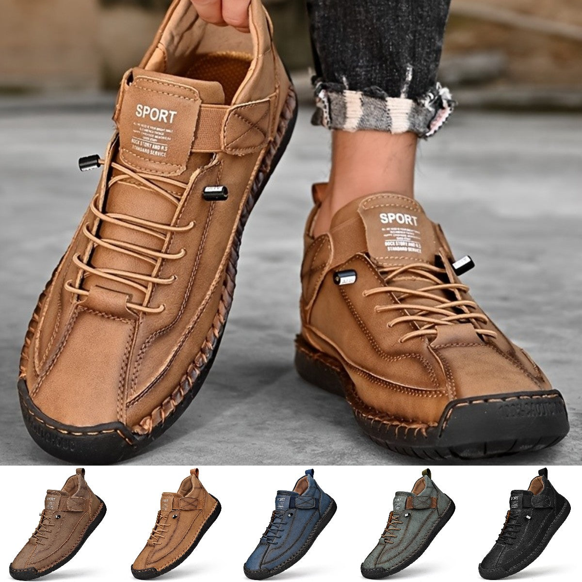 【50% OFF】【38-48】Casual obuwie męskie na co dzień, robocze, outdoorowe, szyte buty