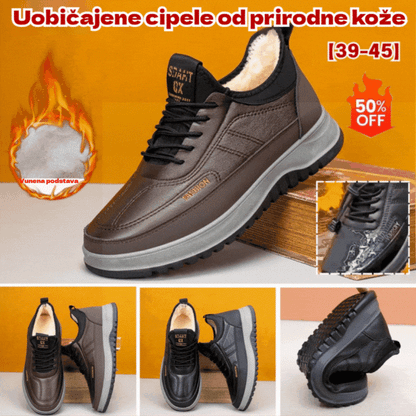 ⛄🔥【39-45】2025 Pánské zimní volnočasové sportovní boty, pravá kůže, voděodolné, měkká podešev a samet, nové -4137715