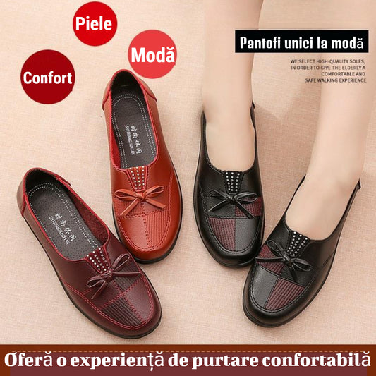 【Reducere pe timp limitat】【35-41】Noua modă din piele moale pantofi casual plat Single