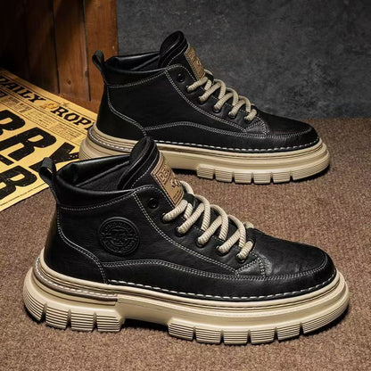 💪【Vremenski ograničena specijalna ponuda】Jesenske i zimske retro visoke muške cipele, retro britanski stil