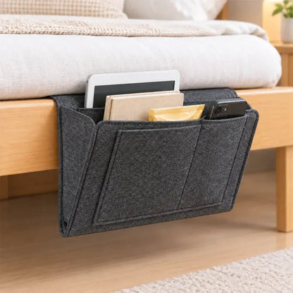 Compra 1 y llévate 1 gratis🛏️✨ Organizador Colgante para Cama de Fieltro | Bolsa de Almacenamiento Extra Resistente sin Taladro para Dormitorio